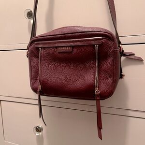 Radley London Burgundy Crossbody Leather Bag GUC